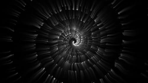 Abstract Glowing Spiral Tunnel Loop Animation