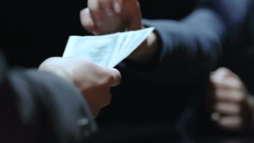 Money Exchange between Two People in Dark Environment