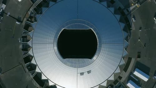 Top View of a Large Football Stadium