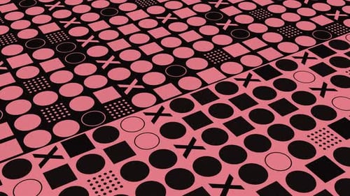 Abstract Geometric Pattern Loop with Dynamic Shapes