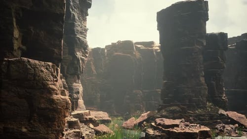 Colorado River Cuts Through Rock at Grand Canyon