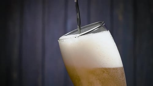 Beer Being Poured into a Glass