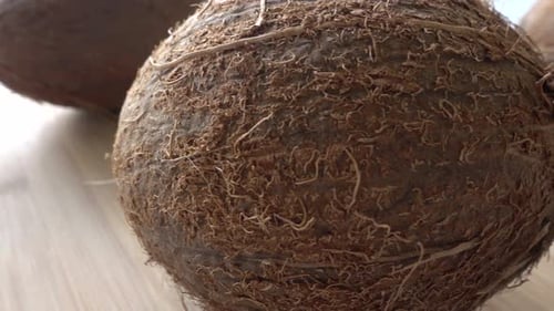 Close Up of Whole Coconuts