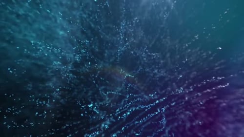 Abstract Blue Particle Network Digital Background Animation