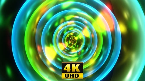 Abstrakte Rotation, Grün 4K
