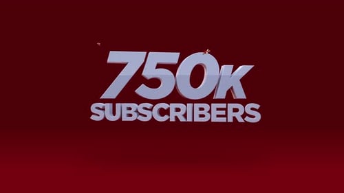 YouTube Subscriber Count Celebration Text Reveal Animation