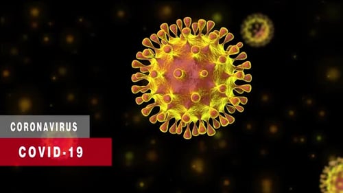 Rotating 3D Coronavirus COVID-19 Virus Cell Loop Animation