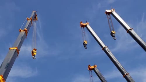 the Long Arrows of the Construction Car Cargo Crane