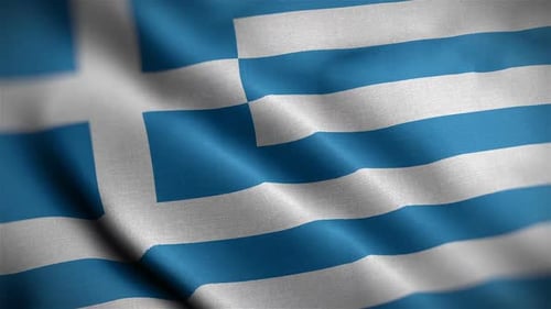 Waving Greek Flag Loop Animation