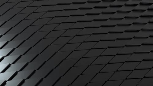 Dynamic Black Geometric Tiles Abstract Seamless Loop Background