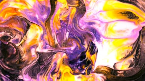 Abstract Ink Art Background with Vibrant Colors
