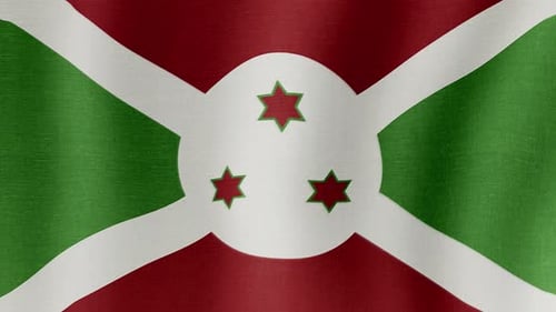 Waving Flag of Burundi Realistic Loopable Motion Graphic