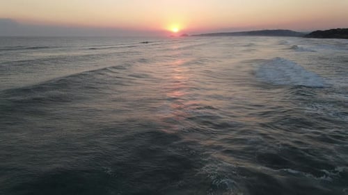 Sunrise Sea Aerial View