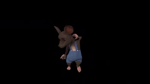Animated Cartoon Mouse Dancing Loop