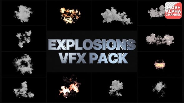 Explosion Smoke Fire Visual Effects Pack, Overlays Motion Graphics ft ...