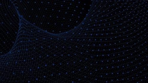 Dynamic Abstract Blue Particle Wave Digital Background