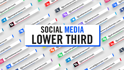 Modern Animated Social Media Lower Thirds for Contact Details