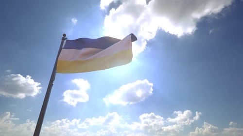 Hazaristan/Drapeau Hazarajat sur un mât de drapeau V4 - 4K