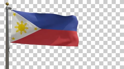 Philippines National Flag Waving in Realistic 3D Animation