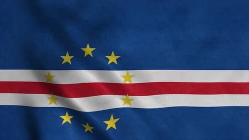 Animated Cape Verde National Flag Waving