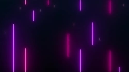 Vertical Glowing Neon Lines Abstract Background Animation