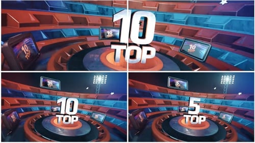 Dynamic 3D Countdown with Lower Thirds for Top 10 Lists