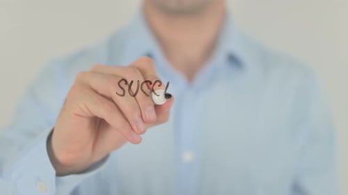 Hand Writing Successful Creative Idea With Marker