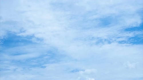 Clouds Moving Quickly Across Blue Sky