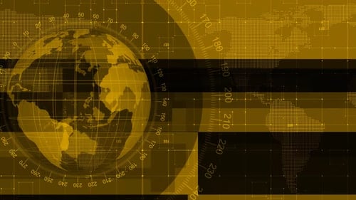 Futuristic Digital Globe World Map Technology Background