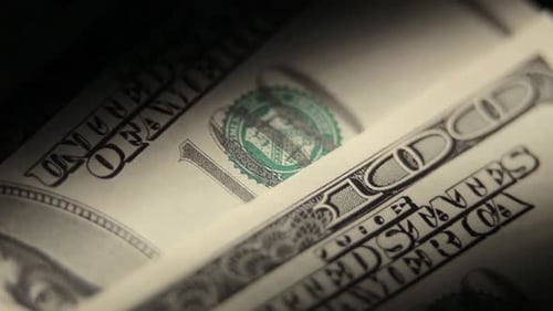 Close Up of US Hundred Dollar Bills
