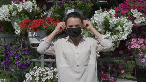 Health care in mask in the city.