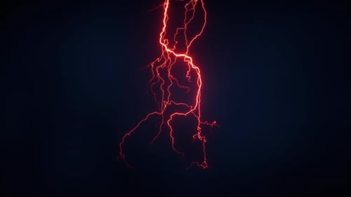 Electric Red Lightning Energy Motion Graphic