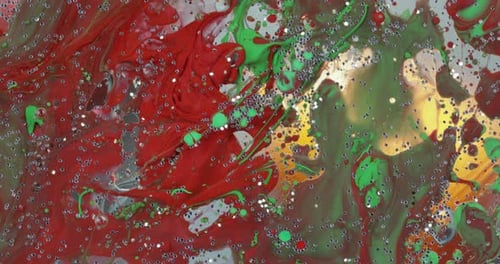 Abstract Psychedelic Background. Slow Movement of Ink in a Multicolored Liquid