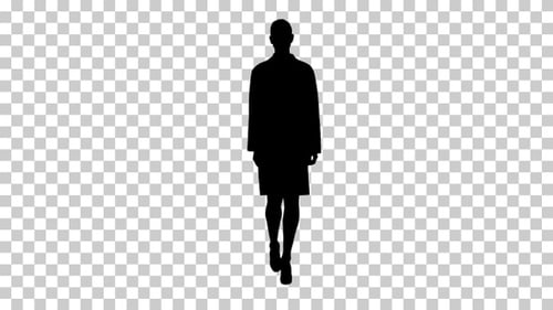 Silhouette de médecin marchant, Alpha Channel