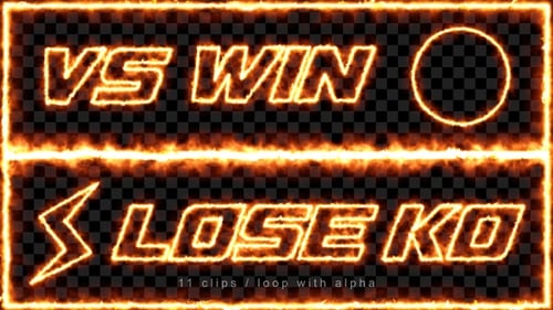 Fiery Animated Text and Graphic Element Overlays with Alpha