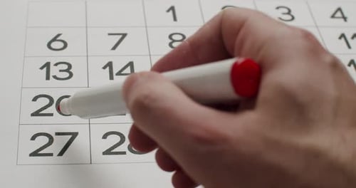 Calendar 27Th Date of the Month Crossed Out