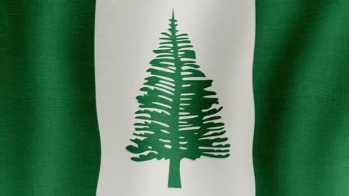 Norfolk Island National Flag Waving Animation