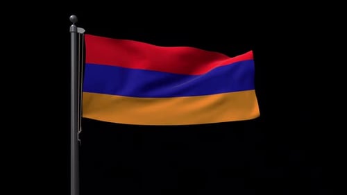 Armenia National Flag Waving Seamlessly