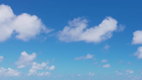 Clouds Drifting in a Blue Sky