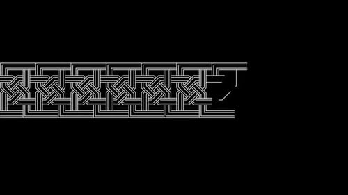 black and white ornament background animation