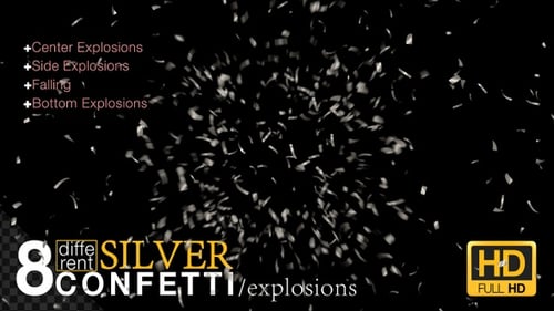 White Confetti Falling Celebration Overlay