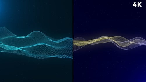 Abstract Wavy Dot Particles Background Pack