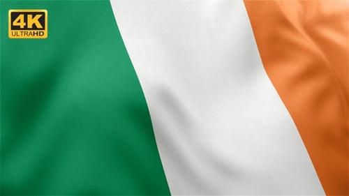 Seamless Looping Animation of the Ireland National Flag