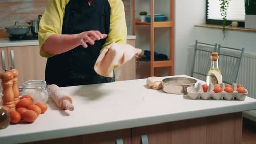Die Form für Pizza machen