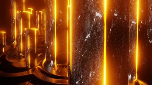 HD Neon Cyberpunk City Flythrough | Futuristic Science Fiction City Background