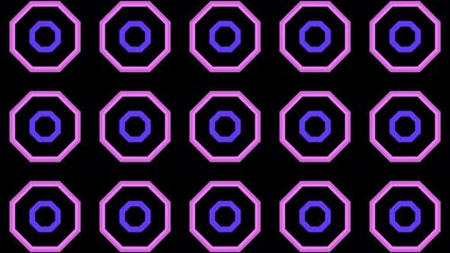 Multicolour Shape Kaleidoscope Seamless Loop Psychedelic Trippy Futuristic Traditional Tunnel Patter