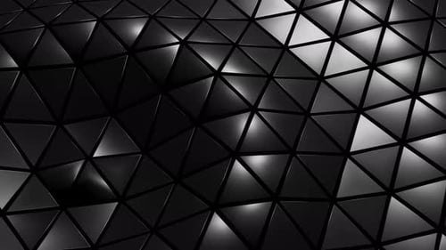 Dark Geometric Abstract Polygon Surface Seamless Loop