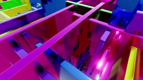 3d Color Boxes Digital Design Concept Technology Business Presentation