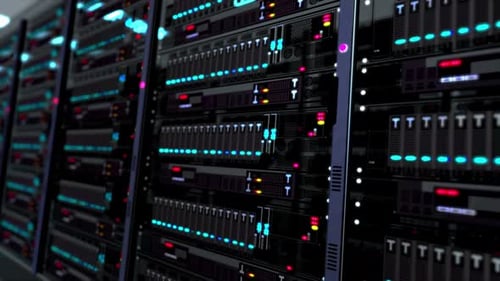 Modern datacenter servers and computer center