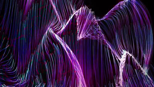Dynamic Abstract Flowing Neon Lines Background
